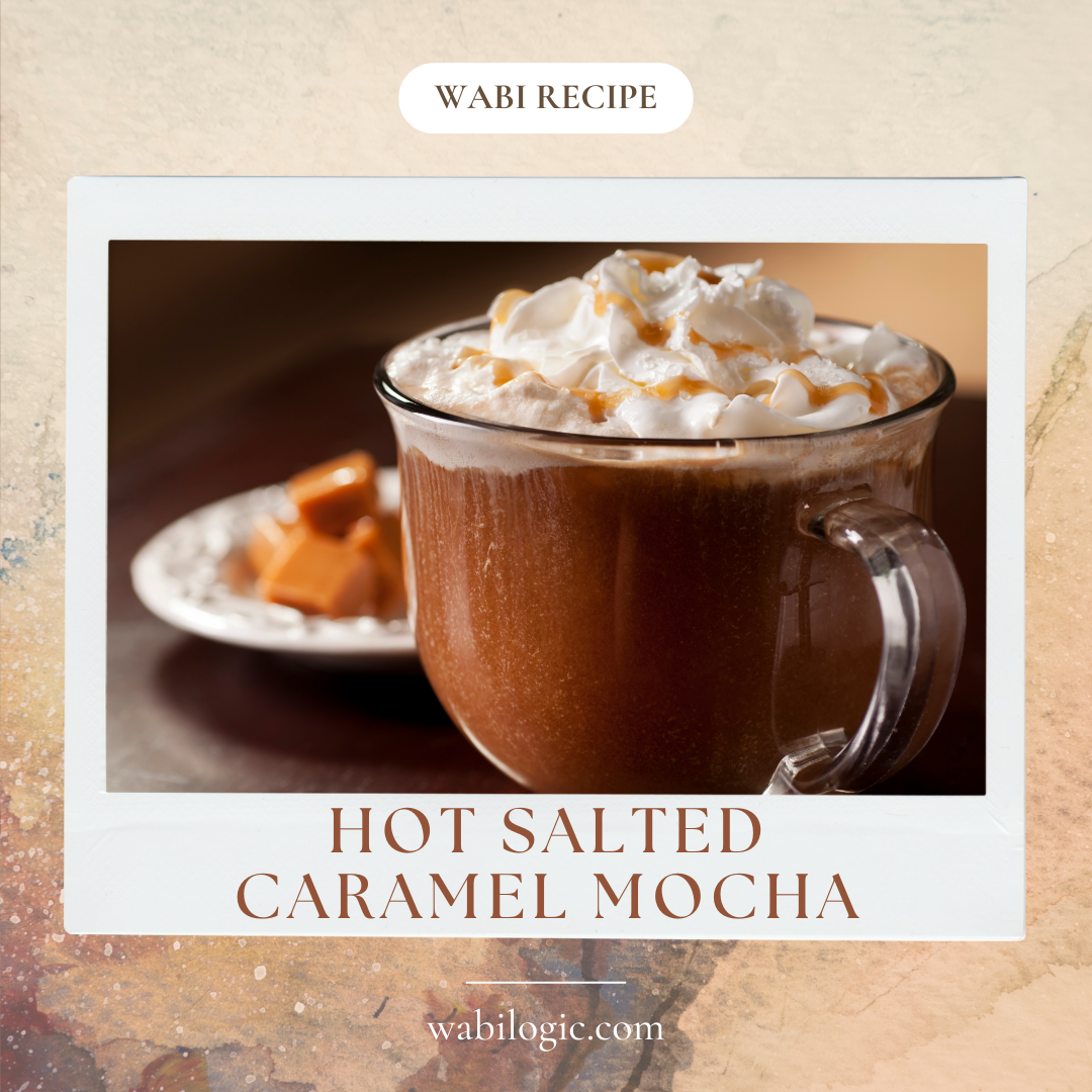 Wabi Coffee Recipes: Hot Salted Caramel Mocha
