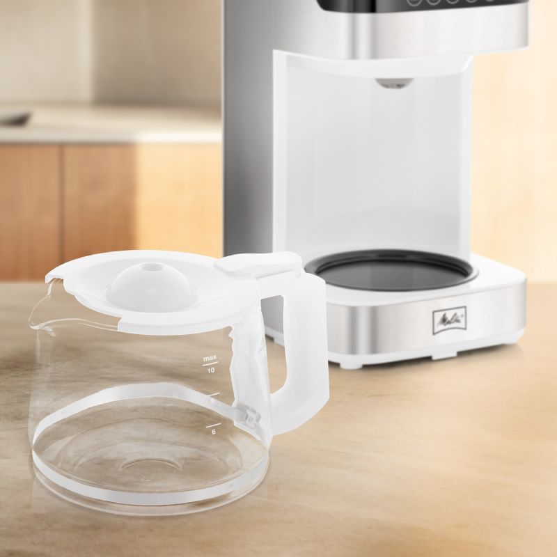 Melitta® Aroma Tocco™ 10-Cup Compact White Coffee Maker w/ Glass Carafe | Touch Control | White