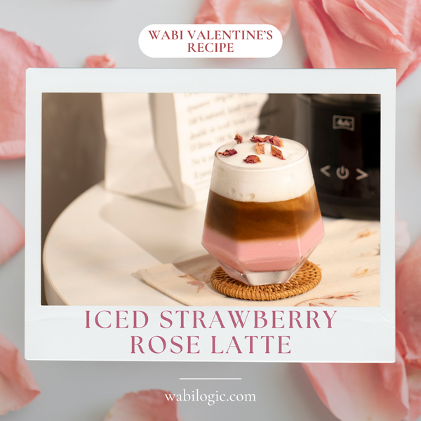Wabi Coffee Recipes: Iced Strawberry Rose Latte - Wabilogic