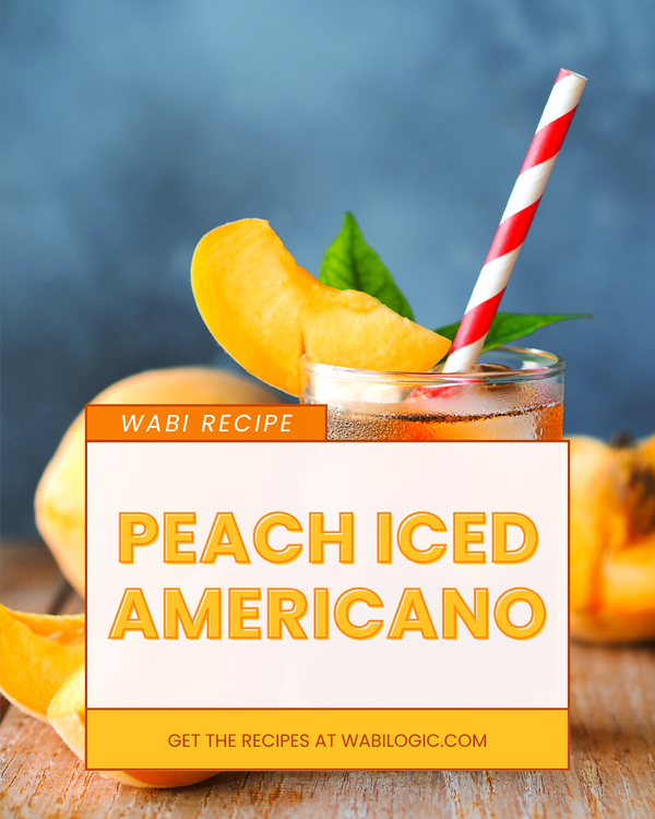 Wabi Coffee Recipes: Peach Iced Americano - Wabilogic