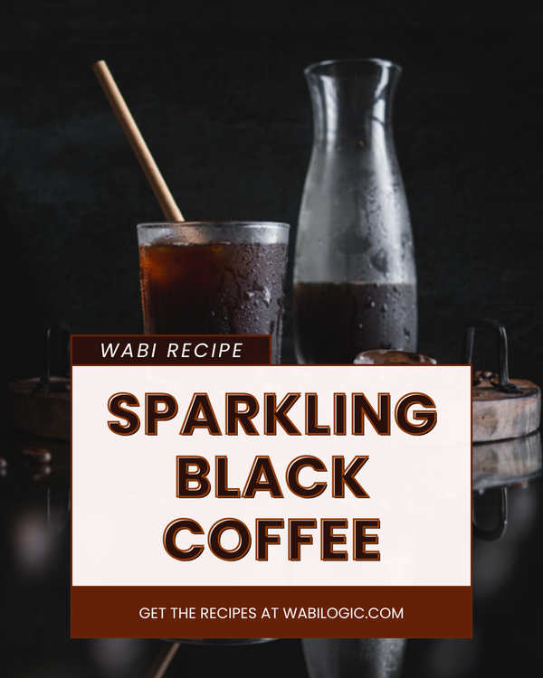 Wabi Coffee Recipes: Sparkling Black Coffee - Wabilogic