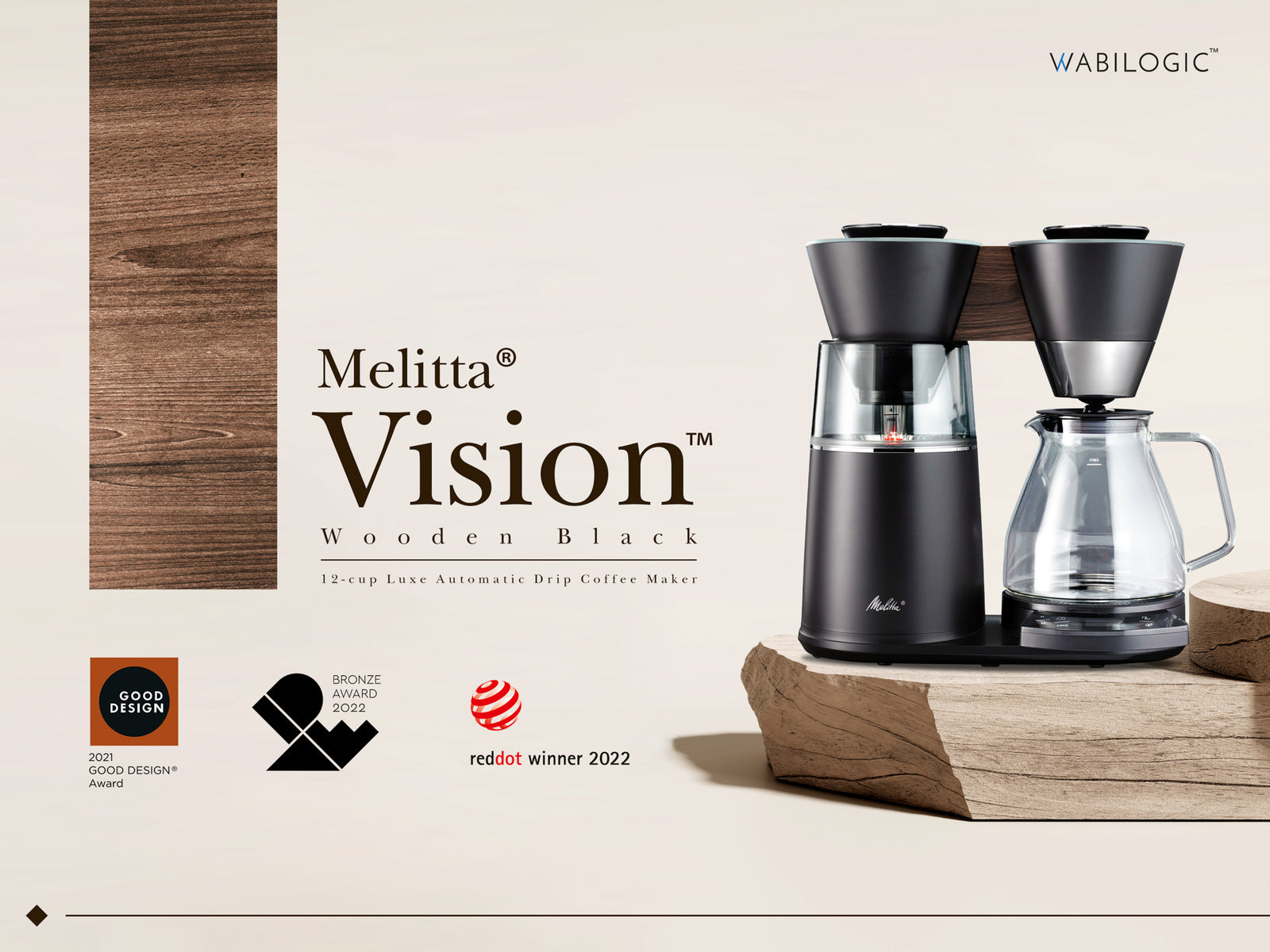 Melitta Vision Automatic Drip Coffee Maker Copper White