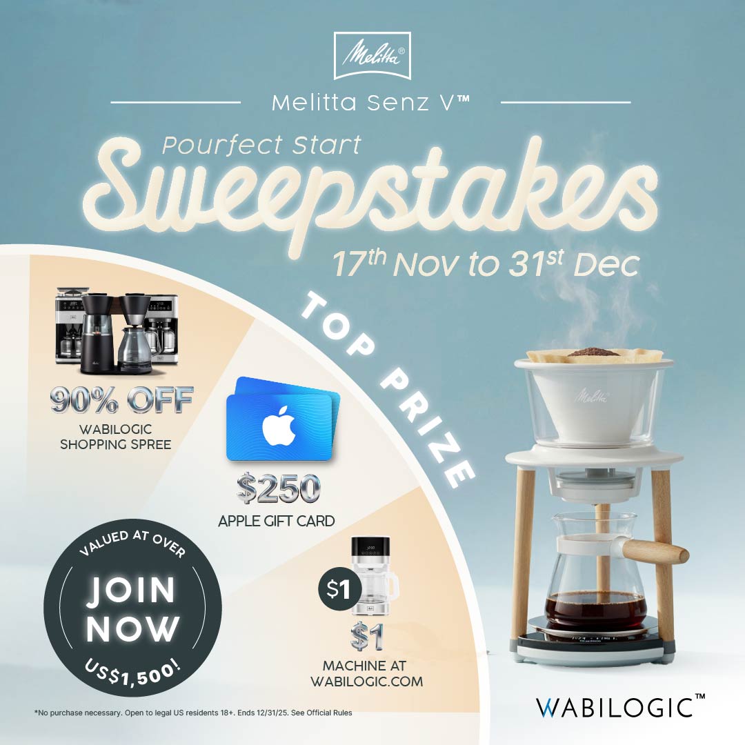 Melitta® SENZ V™ Pour-Over™ Connected Coffee System | Bluetooth | Wabilogic App | White (MSP001WULWH0)