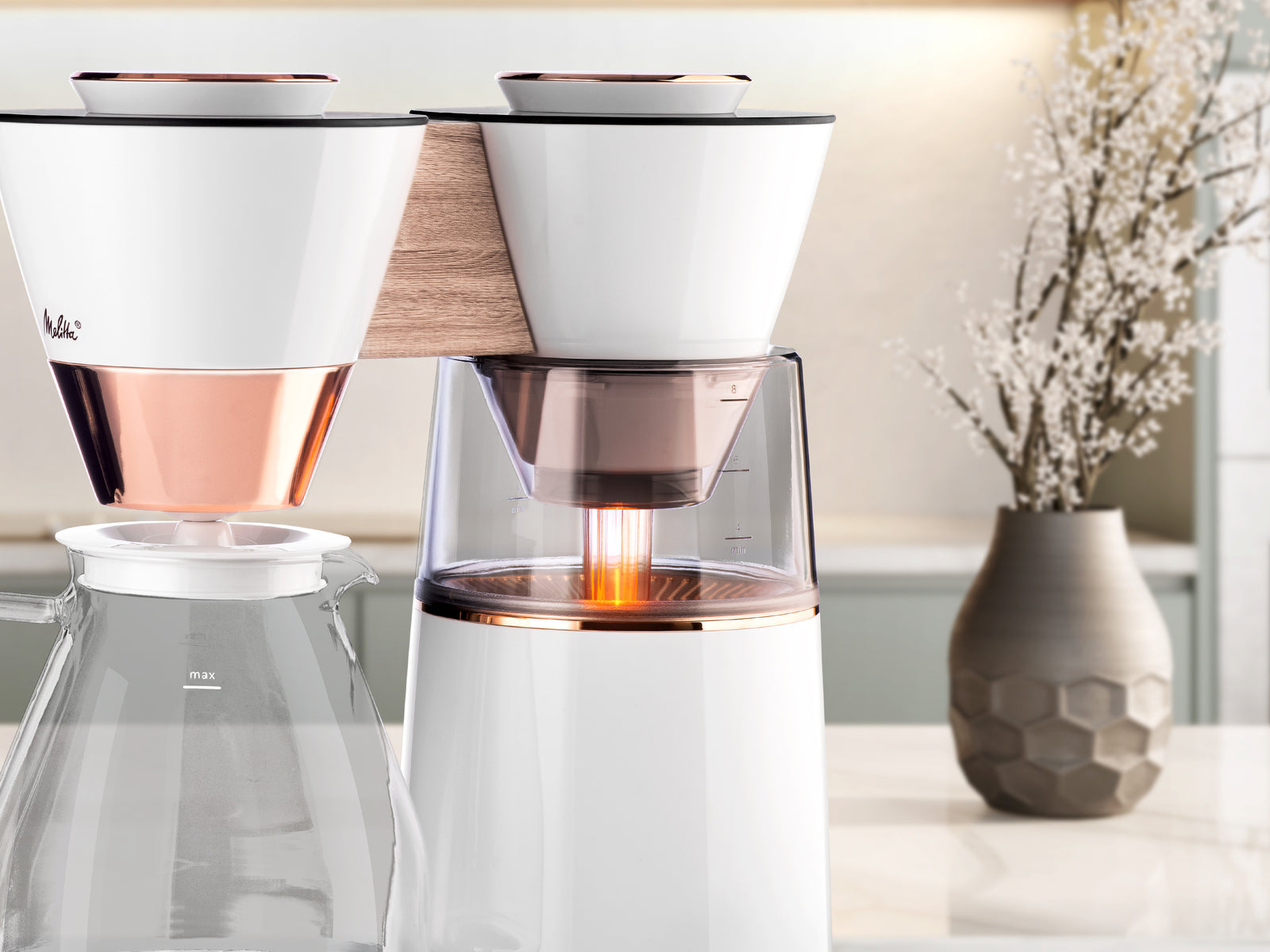 Extra 10 Off Melitta Vision 12 Cup Luxe Drip Coffee Maker Copper White Auto Programmable