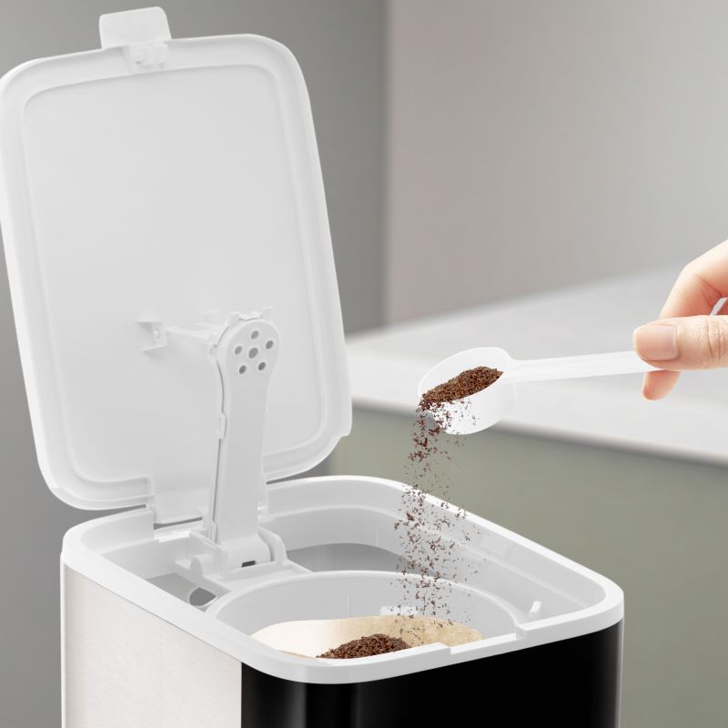 Melitta® Aroma Tocco™ 10-Cup Compact White Coffee Maker w/ Glass Carafe | Touch Control | White