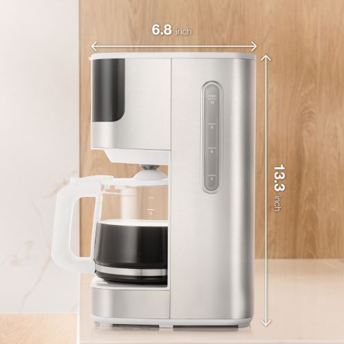 Melitta® Aroma Tocco™ 10-Cup Compact White Coffee Maker w/ Glass Carafe | Touch Control | White