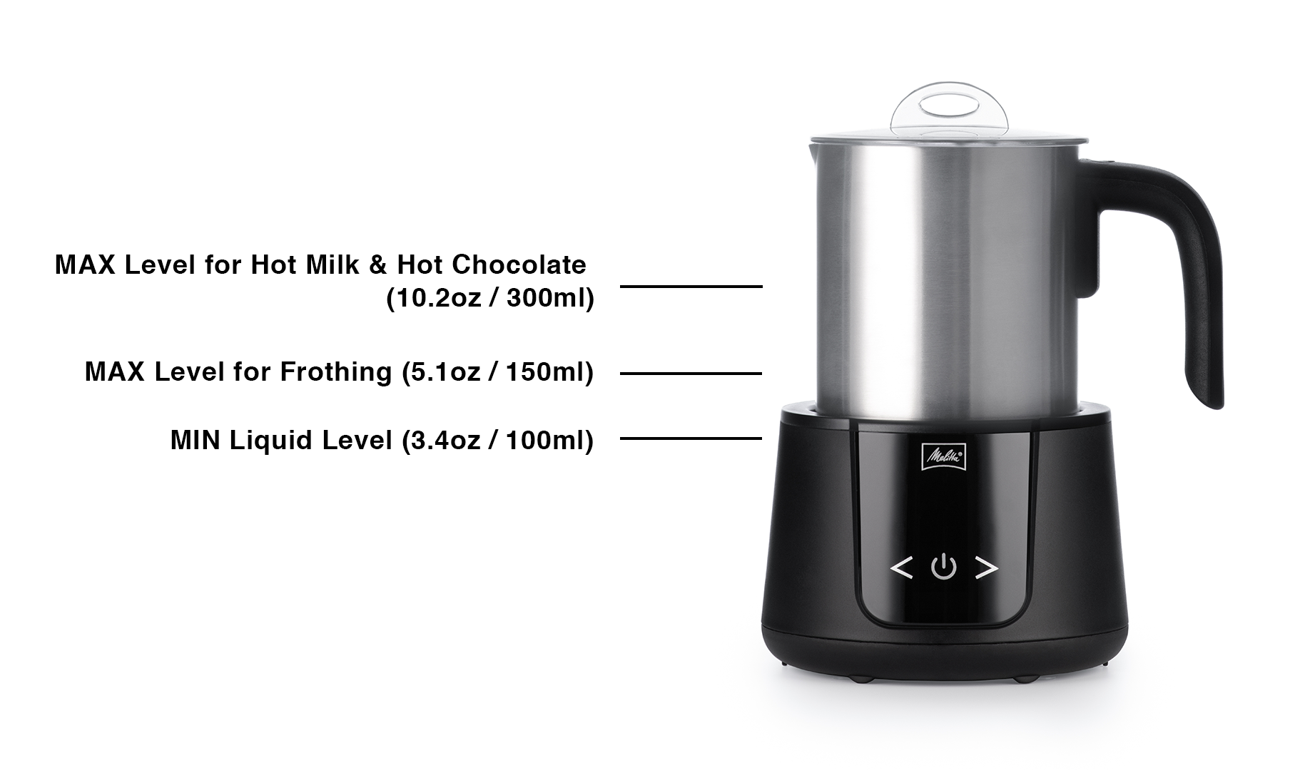 Melitta Montalatte Milk Frother ,Black