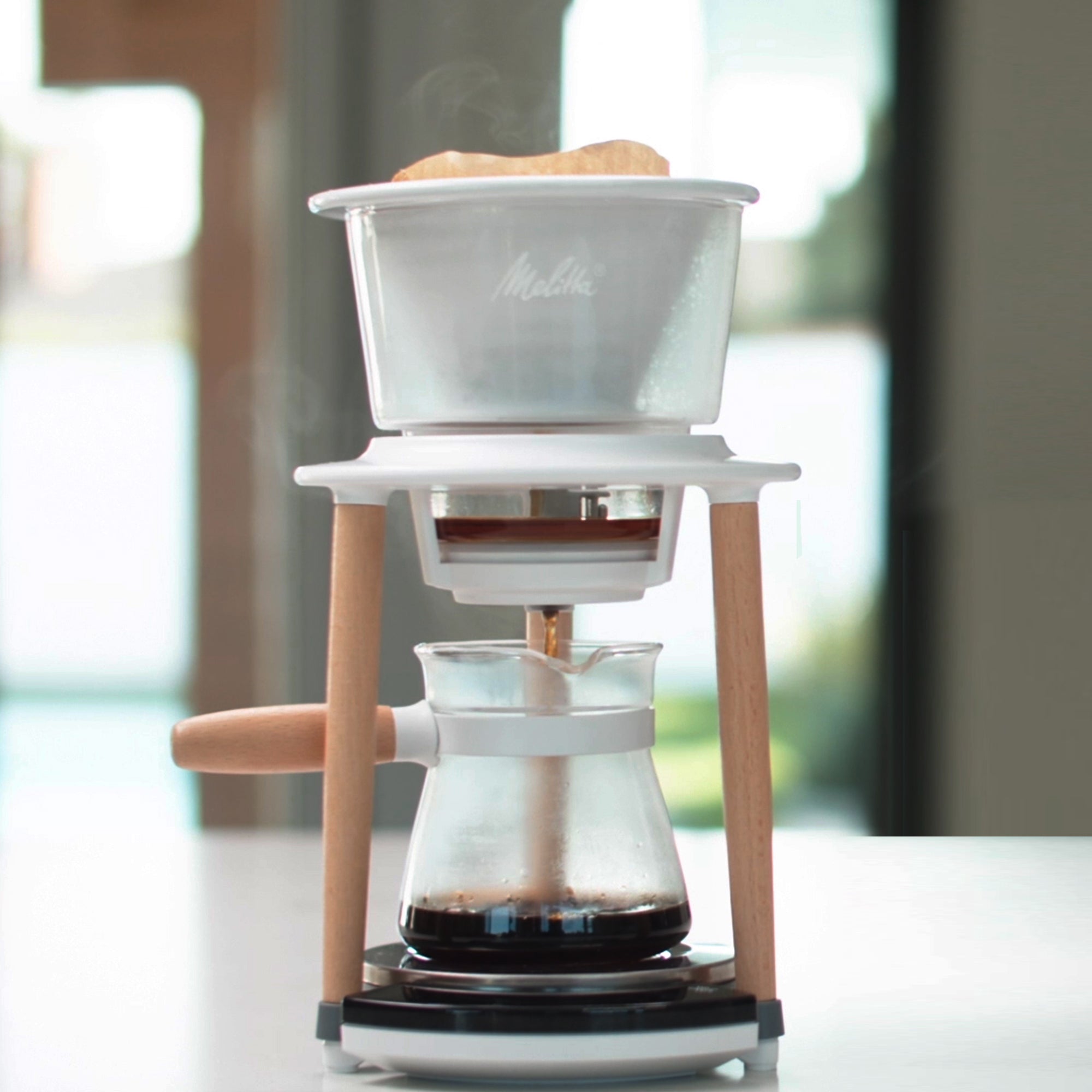 Pour-Over Coffee Maker with Water Tank